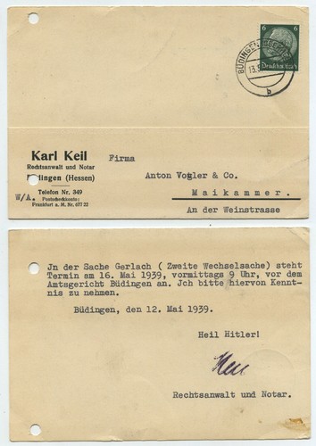 69605 postkarte büdingen - 69605,